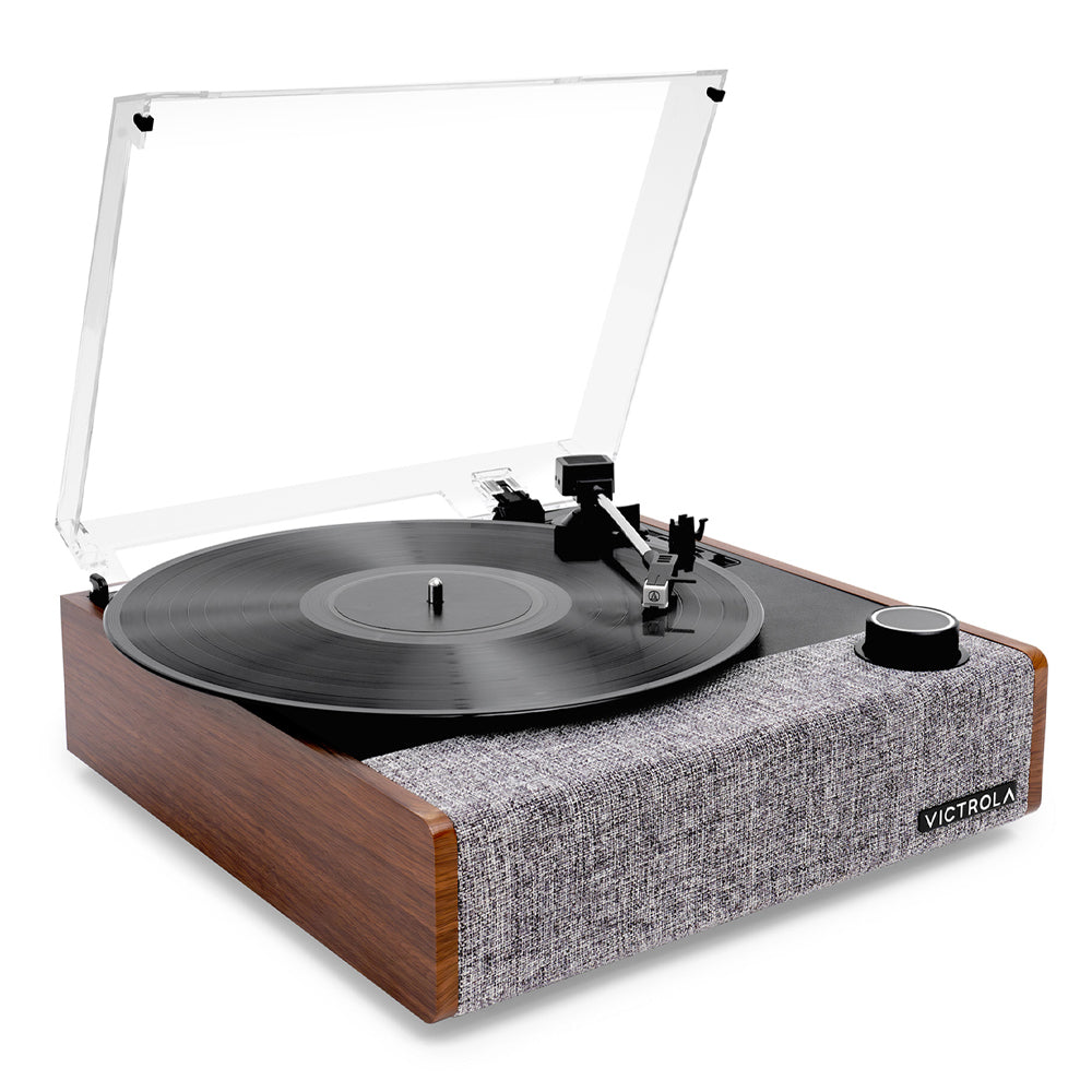 Victrola Eastwood II Turntable - Walnut + Bundled Record Storage Crate - Image 6