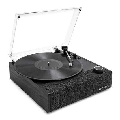 Victrola Eastwood II Turntable - Black + Gadhouse Vinyl Rack Bundle - Black - Image 6