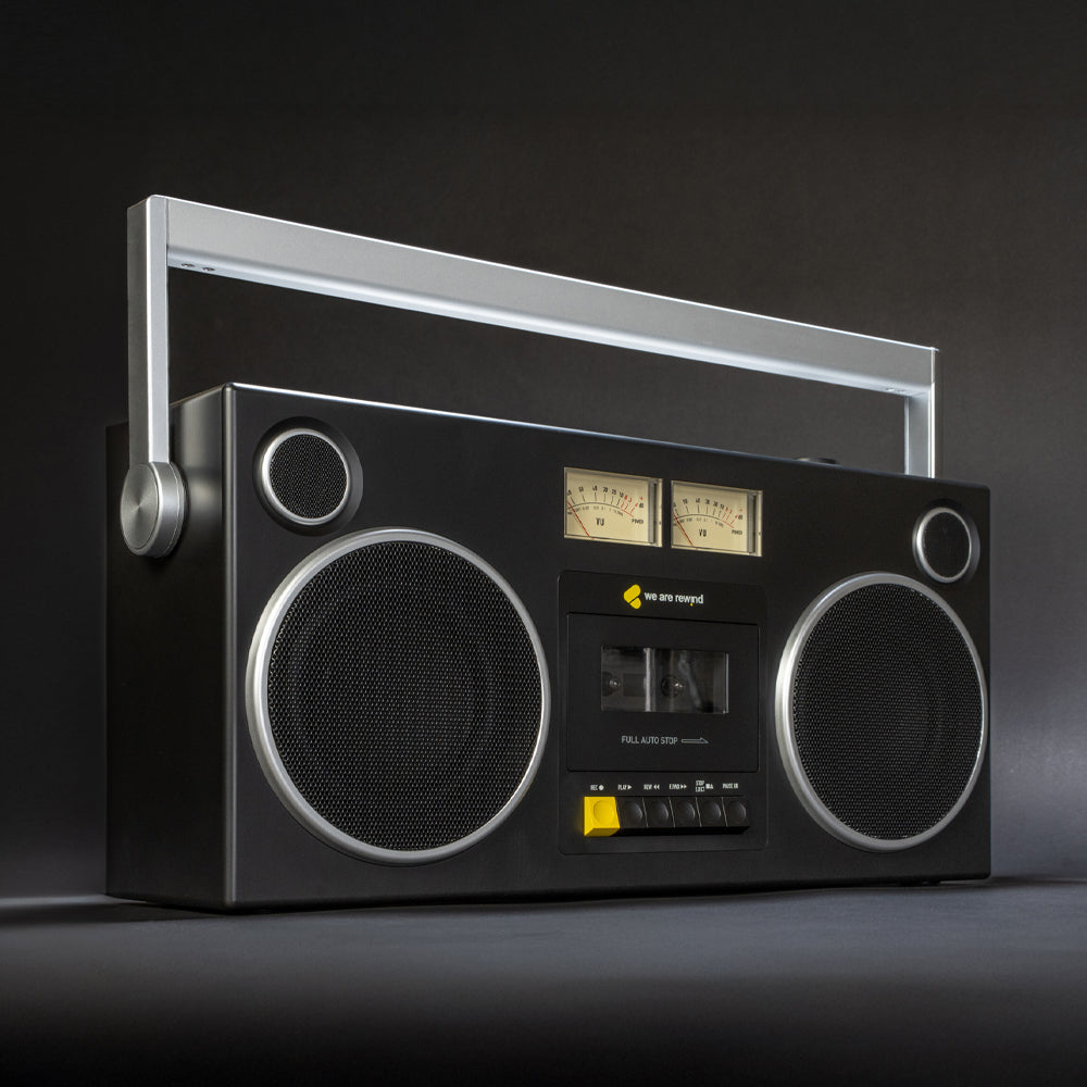 We Are Rewind Getto Blaster Cassette Player & Recorder - Curtis, Black - Image 5