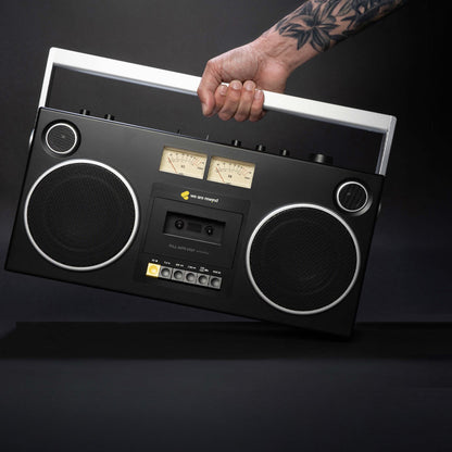 We Are Rewind Getto Blaster Cassette Player & Recorder - Curtis, Black - Image 6