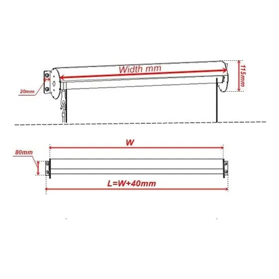 Outdoor Roller Blind Sun Screen Awning With Aluminium Hood - Image 5