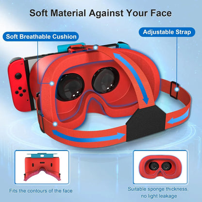 DEVASO VR Headset for Nintendo Switch Orange&Blue - Image 6