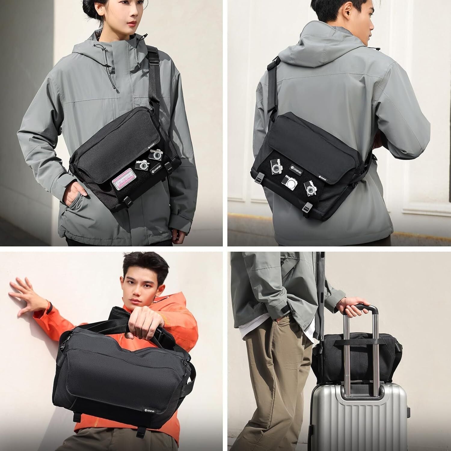 ULANZI BP11 8L Camera Sling Bag with Tripod Holder for Men Women, Lightweight Splash-proof DSLR/Mirrorless Anti-Theft Crossbody Bag for Travel Hiking Photography Customizable Front Pocket Camera Bag

 - Image 7