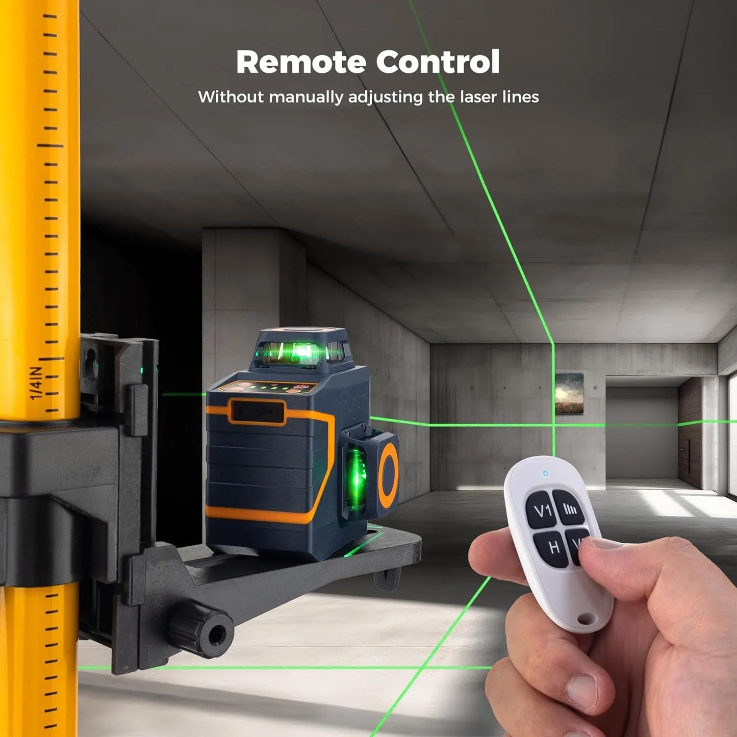 CIGMAN Green Laser Level 3 x 360°, Self-Leveling Construction Laser CM701SE - Image 4