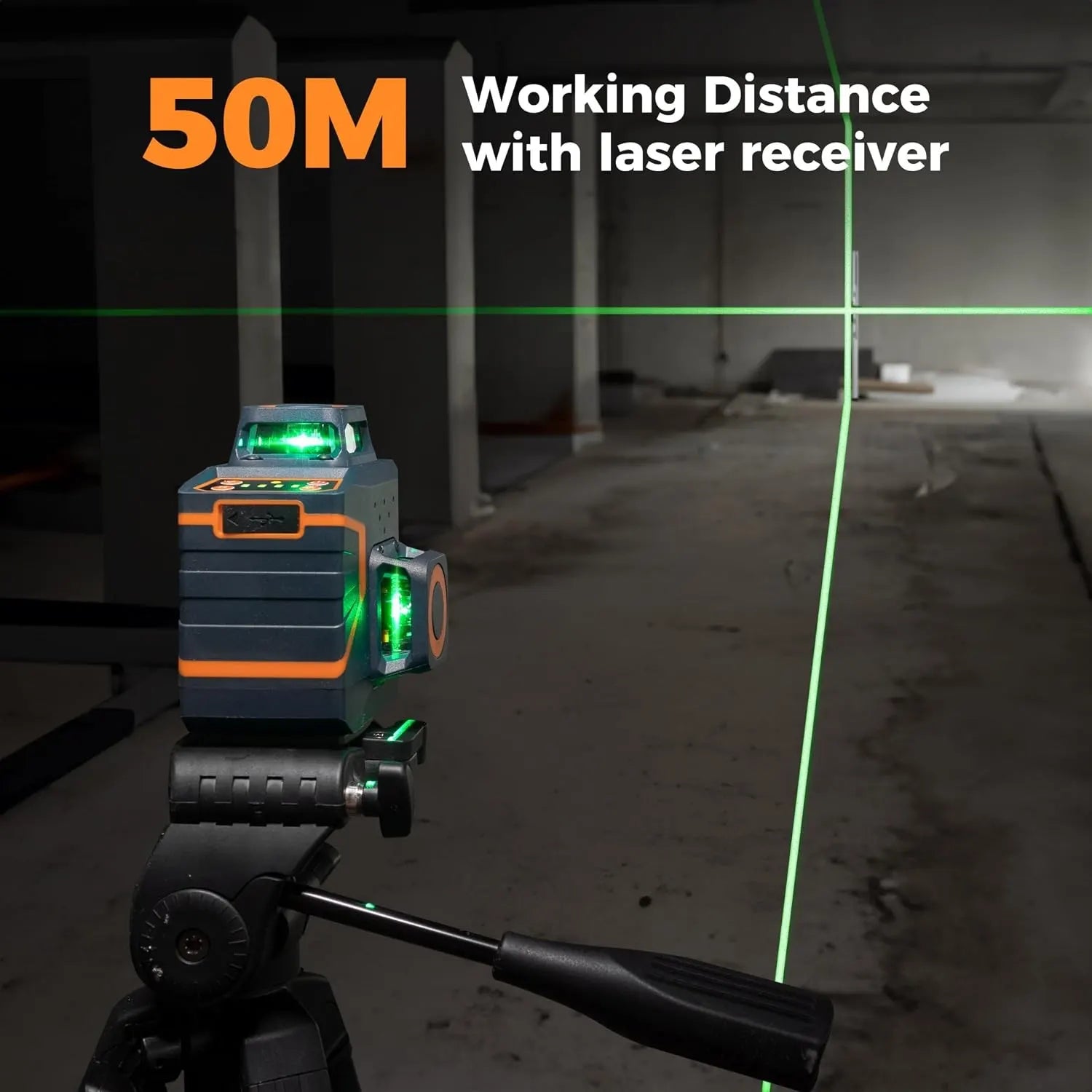 CIGMAN Green Laser Level 3 x 360°, Self-Leveling Construction Laser CM701SE - Image 7
