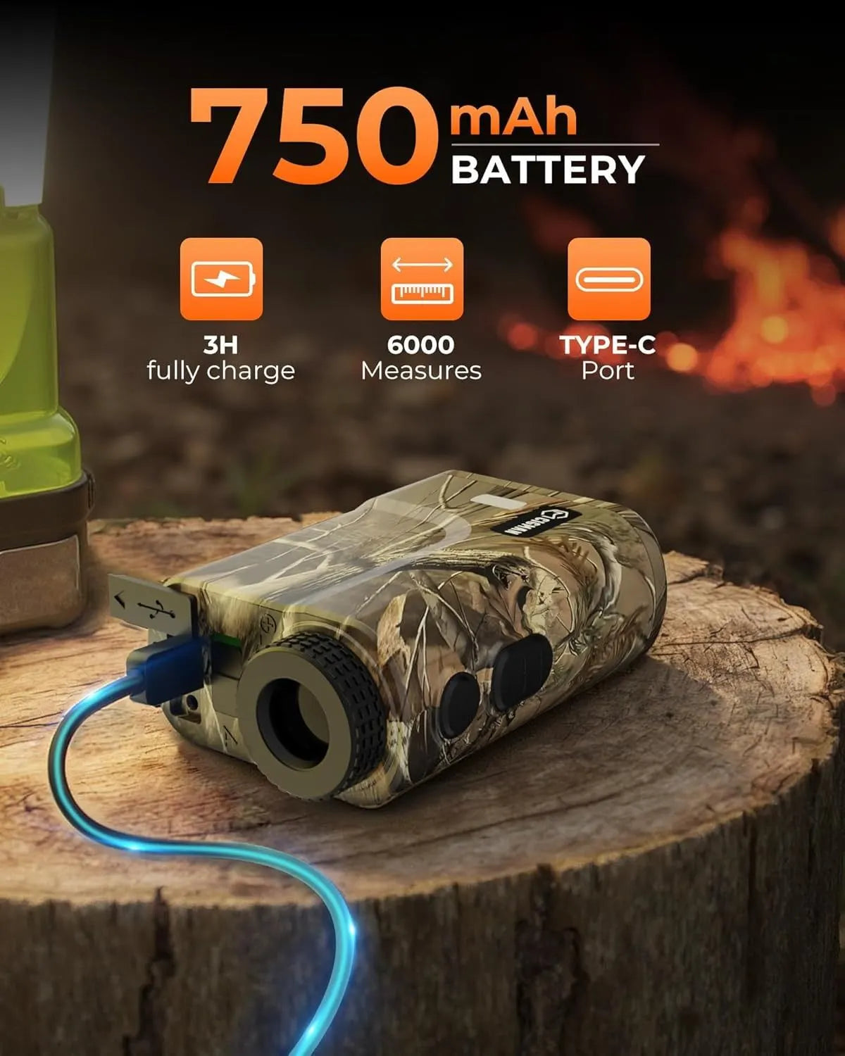 Ultra Long Range & Fast Accuracy: CIGMAN upgraded range finder measures from 5 to 3280 yards with an accuracy of ±1 yard, giving you reliable data in under 1 second. The multi-coated lens and 6x magnification deliver a bright, crisp view, even in dense wo - Image 3