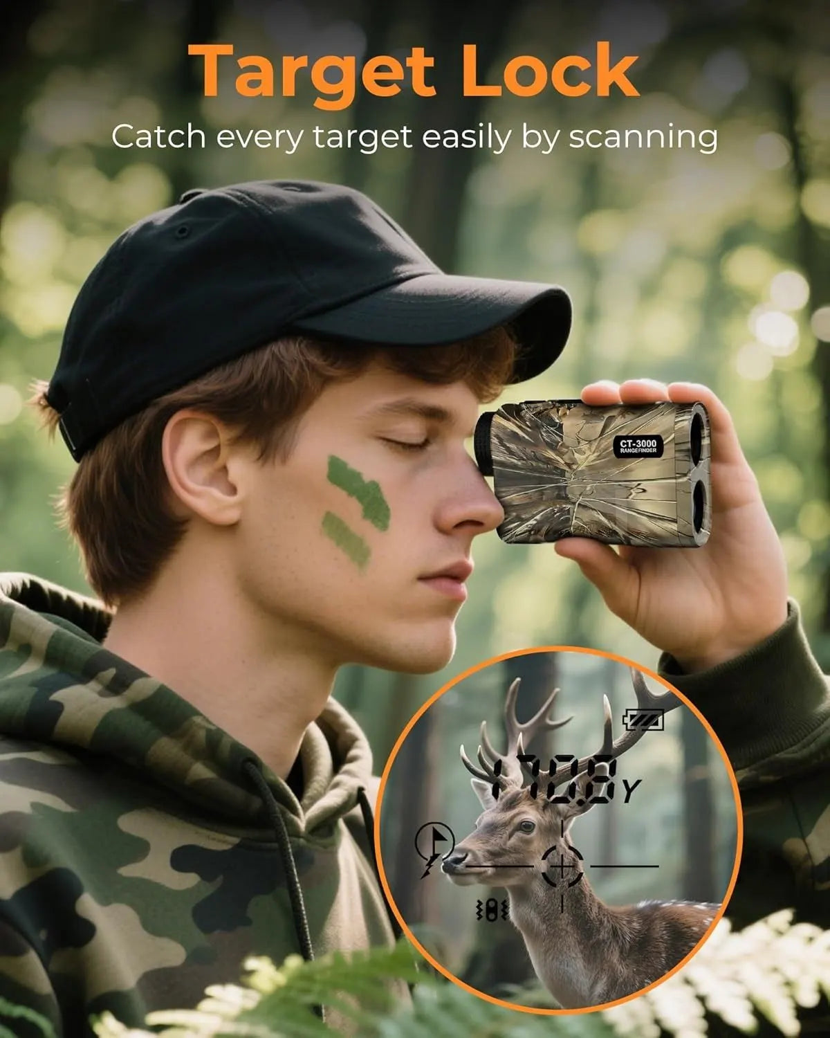 Ultra Long Range & Fast Accuracy: CIGMAN upgraded range finder measures from 5 to 3280 yards with an accuracy of ±1 yard, giving you reliable data in under 1 second. The multi-coated lens and 6x magnification deliver a bright, crisp view, even in dense wo - Image 5