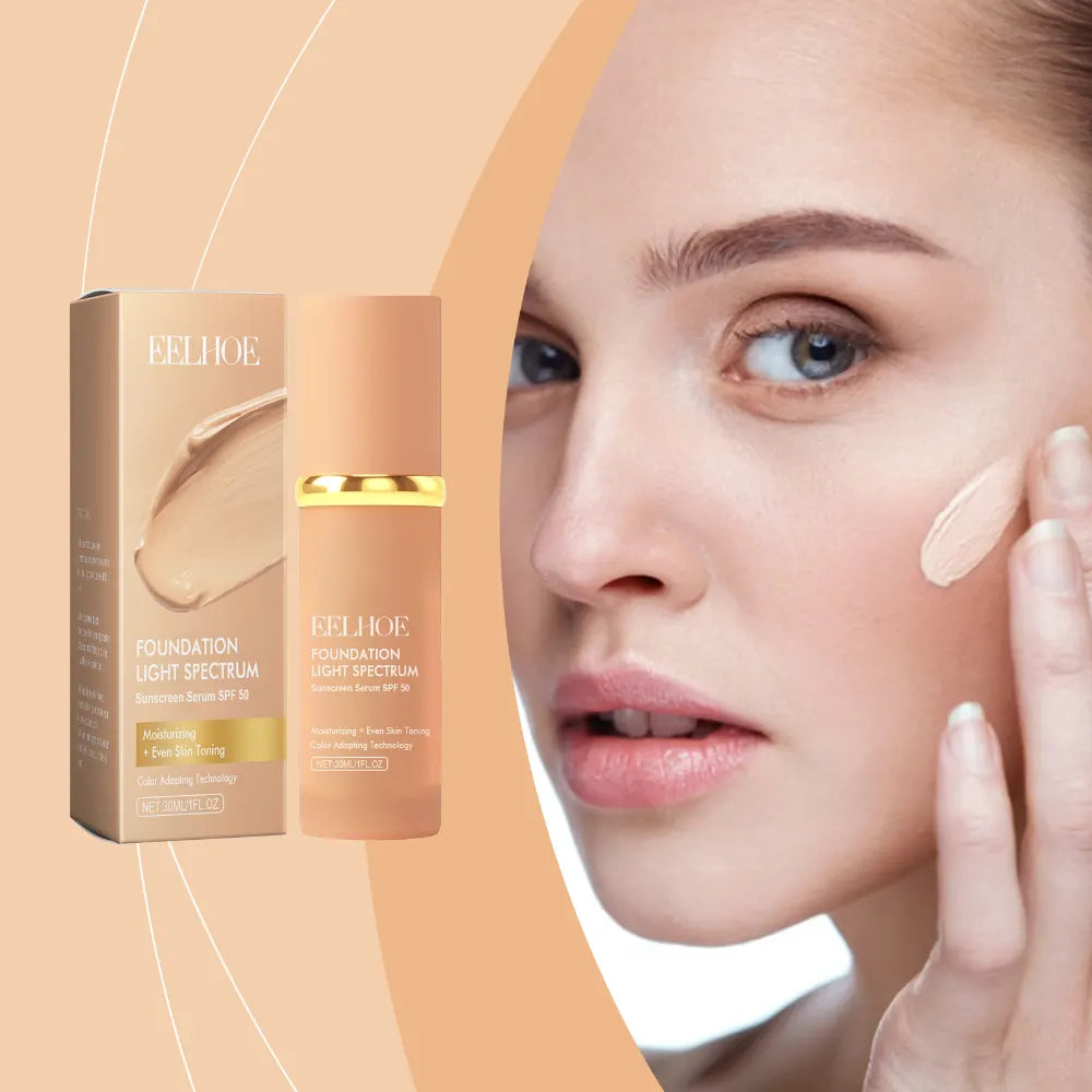 EELHOE Concealer Warm Change Liquid Foundation Concealer Moisturizing Liquid Foundation For Youthful Radiance Without False White Moisture - Image 2