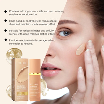 EELHOE Concealer Warm Change Liquid Foundation Concealer Moisturizing Liquid Foundation For Youthful Radiance Without False White Moisture - Image 3