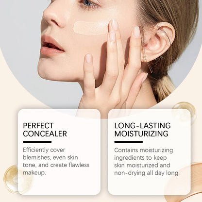 EELHOE Concealer Warm Change Liquid Foundation Concealer Moisturizing Liquid Foundation For Youthful Radiance Without False White Moisture - Image 4