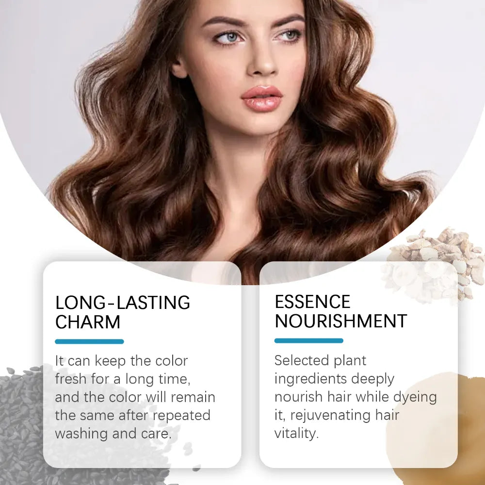 EELHOE Black Hair Dye Shampoo, Herbal Essence, Plant Extract, Moisturizing And Nourishing, Home Scalp Cleaning And Hair Care Shampoo - Image 3