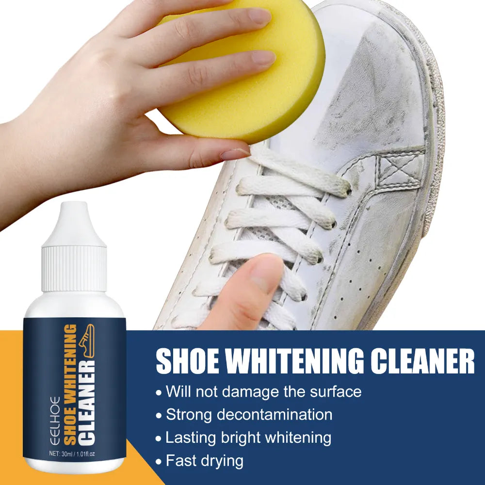 EELHOE Shoe Whitening Cleaner, Small White Shoes Clean Stains Remove Yellow Whitening Portable Cleaner - Image 4