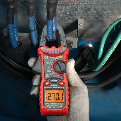 KAIWEETS HT206D Digital Clamp Meter T-RMS 6000 Counts, Multimeter Voltage Tester Auto-ranging, Measures Current Voltage Temperature Capacitance Resistance Diodes Continuity Duty-Cycle (AC/DC Current) - Image 2