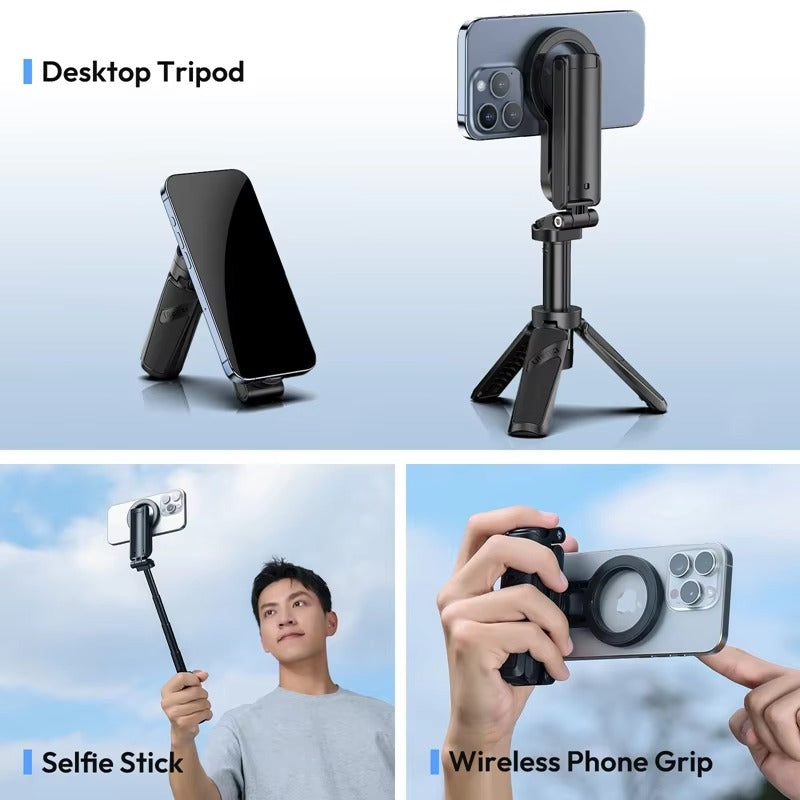 Ulanzi JJ03 Magnetic Phone Tripod Wireless Phone Grip Selfie Stick Desktop Tripod with Remote Control Photography Livestreaming










 - Image 2