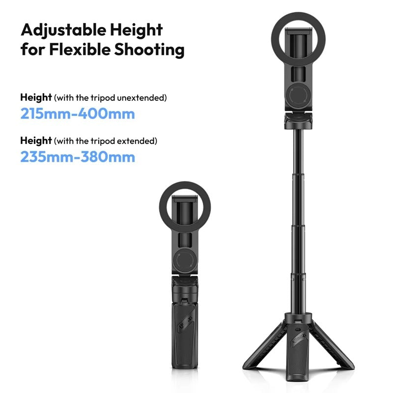 Ulanzi JJ03 Magnetic Phone Tripod Wireless Phone Grip Selfie Stick Desktop Tripod with Remote Control Photography Livestreaming










 - Image 7