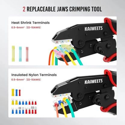 KAIWEETS KDC02 Smart Hexagonal Ferrule Crimping Tool Wire Plier Cord End - Image 2