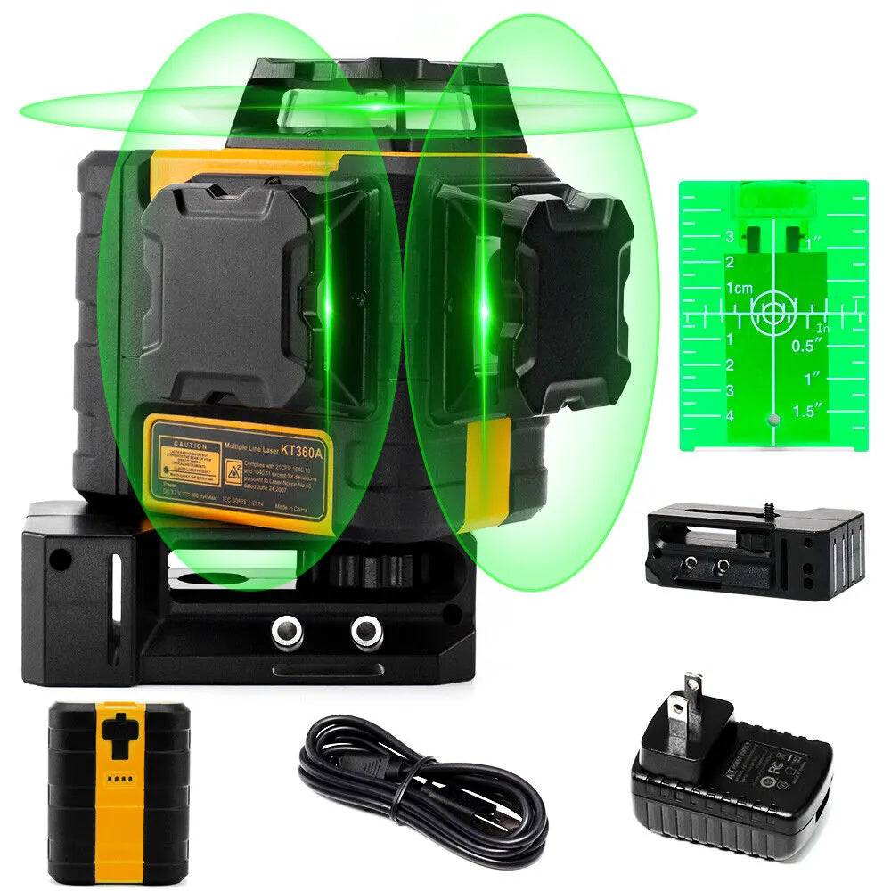 KAIWEETS KT360A Green Laser Level 3 X 360° Rotary Self Leveling with 1 Rechargeable Battery - Image 7