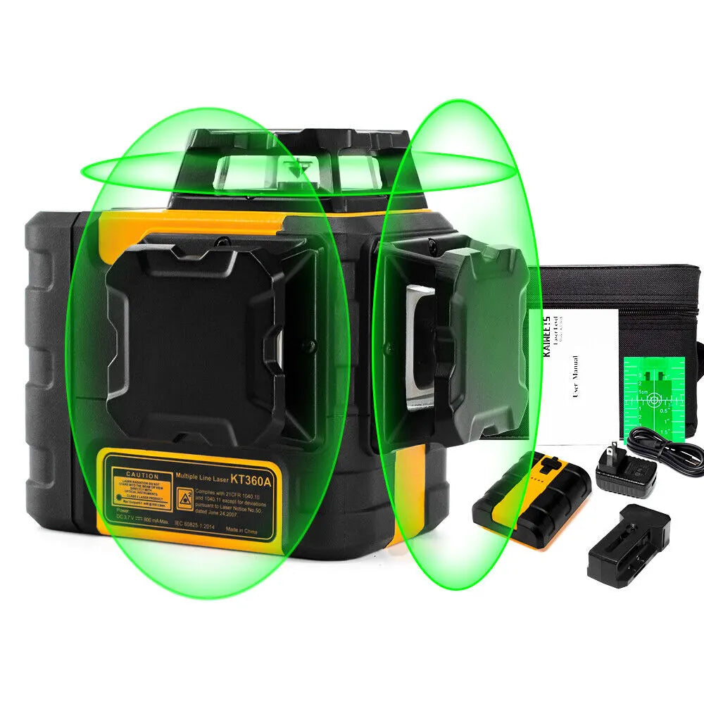 KAIWEETS KT360A Green Laser Level 3 X 360° Rotary Self Leveling with 1 Rechargeable Battery - Image 8