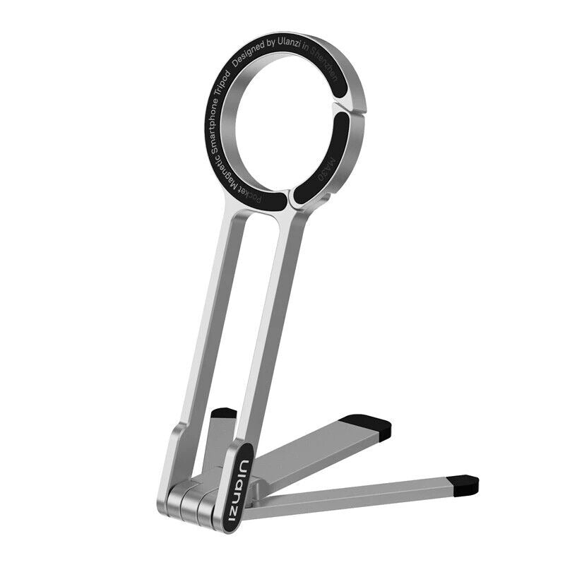 ULANZI MA30 Magnetic Phone Tripod Stand for iPhone - Aluminium Maglock Smartphone Mini Tripod Pocket Cell Phone Stand Dual-Sided Magnet Quick Mount Compatible with iPhone 16 15 14 13 12 Magsafe
(Silver)
