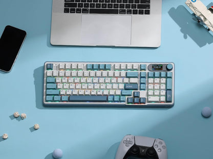 RK ROYAL KLUDGE S98 Mechanical Keyboard w/Smart Display & Knob, Top Mount 96% Wireless Mechanical Keyboard BT/2.4G/USB-C, Hot Swappable, Pale Green Switch 98 Keys
 - Image 5