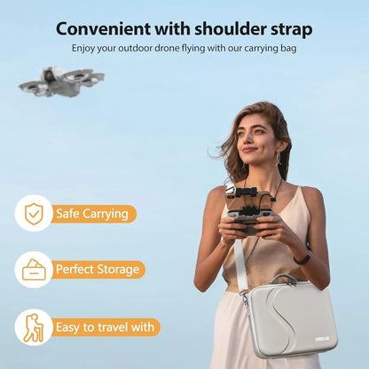 STARTRC Carrying Case for DJI Neo Portable PU Storage Protective Bag for DJI Neo Fly More Combo Accessories, Compatible with RC-N3 Remote Controller, Neo Intelligent Flight Battery, Charging Hub - Image 4