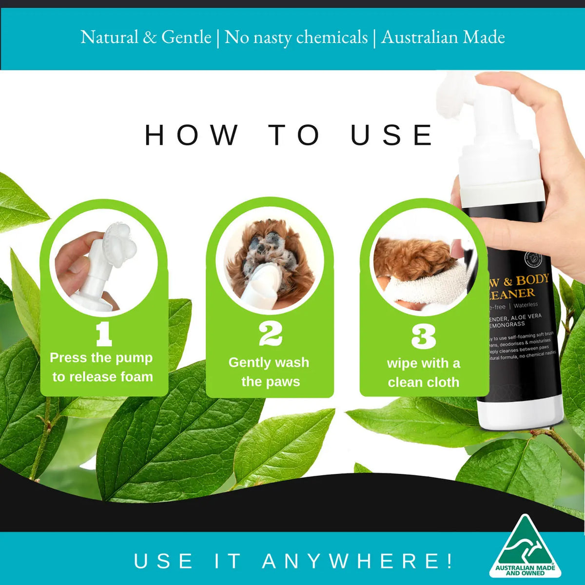 Rinse Free Paw and Body Cleaner Foam - Image 5