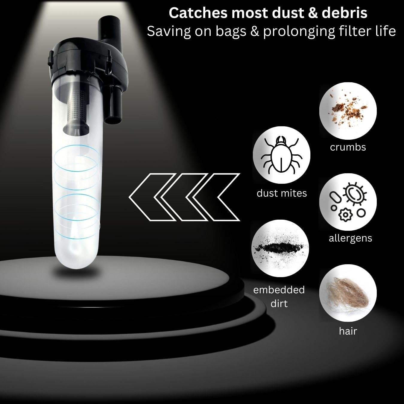 Hygieia Cyclonic Dust Separator (Bag Saver) - For Most Vacuum Brands - Image 2