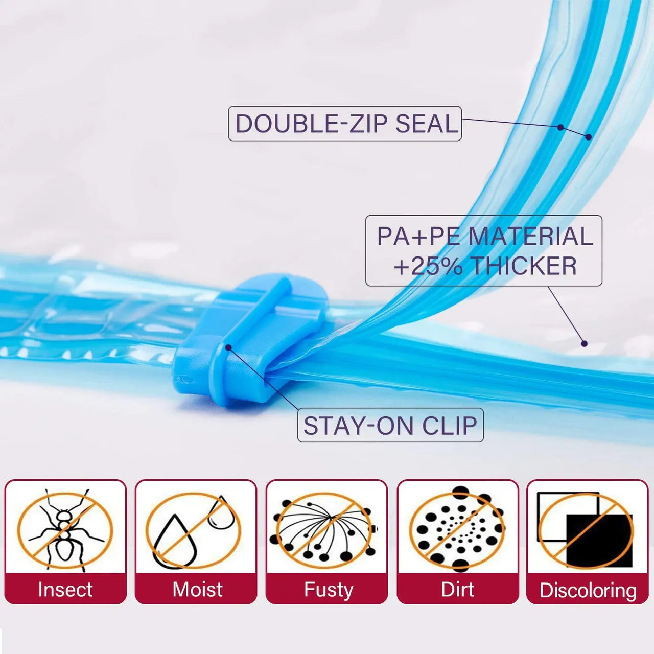 9 Pack Space Saver Vacuum Seal Storage Bag Kit, 2 Large, 5 Medium & 2 Small - Image 7