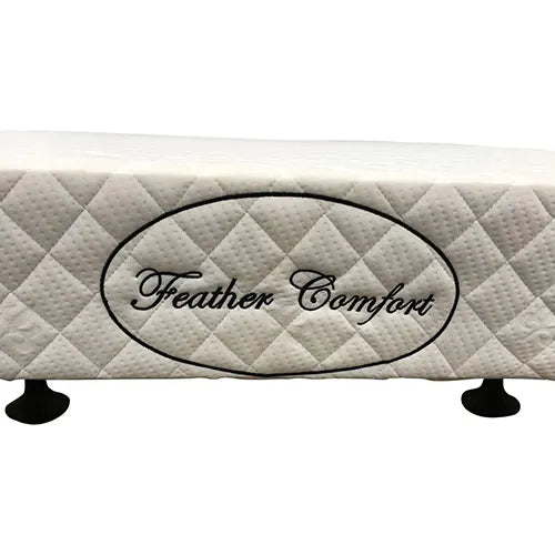 Mattress Base Ensemble Double Size Solid Wooden Slat in Beige with Removable Cover - Image 3