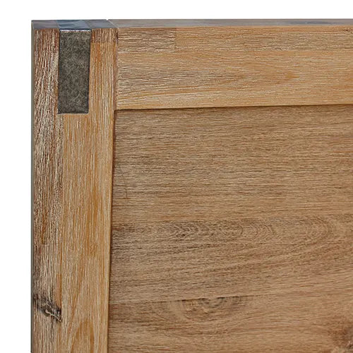 Bed Frame King Size in Solid Wood Veneered Acacia Bedroom Timber Slat in Oak - Image 5