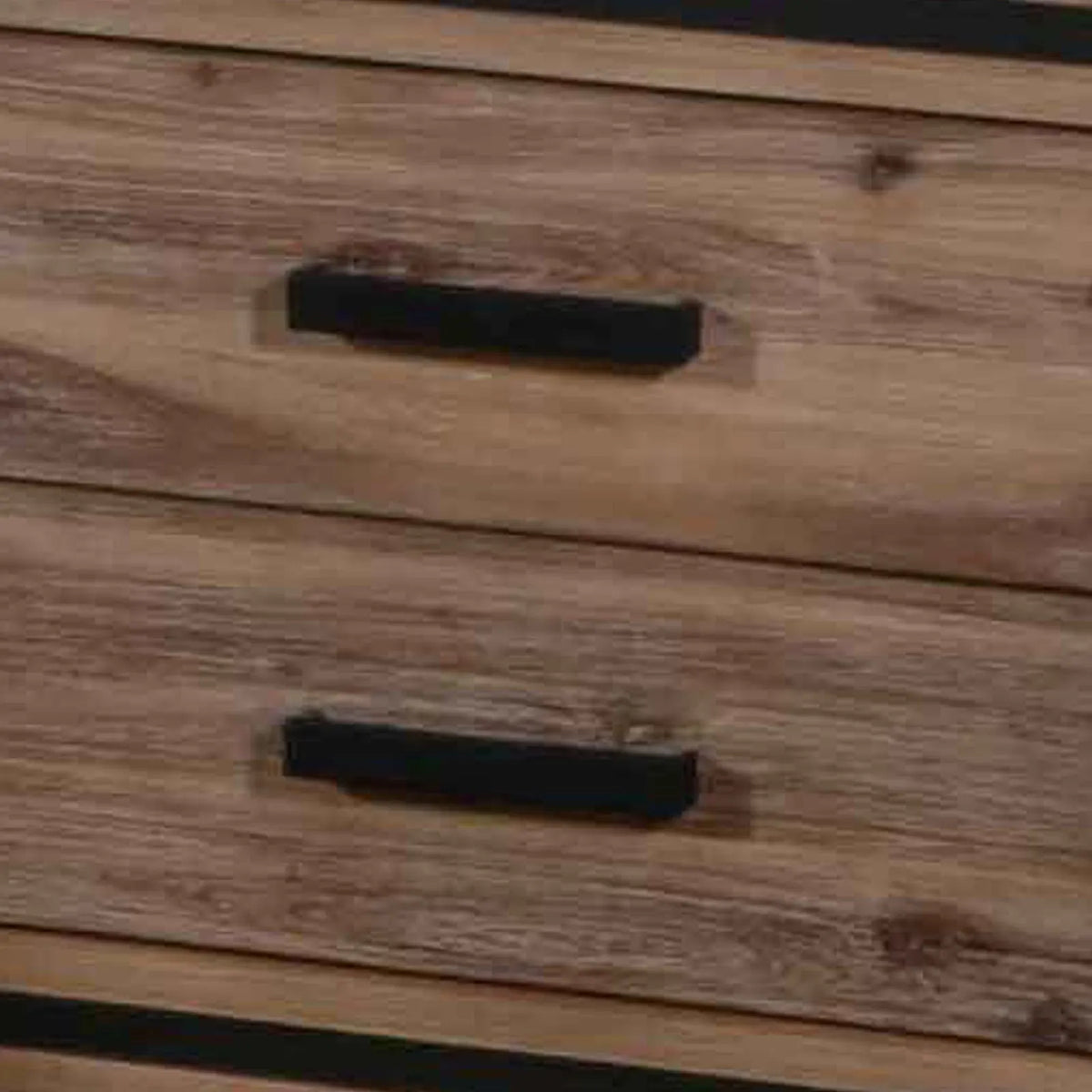 Bedside Table 2 drawer Night Stand with Solid Acacia Storage in Sliver Brush Colour - Image 3