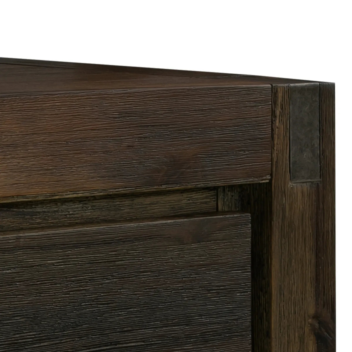 Coffee Table Solid Acacia Wood & Veneer 1 Drawers Storage Chocolate Colour - Image 3