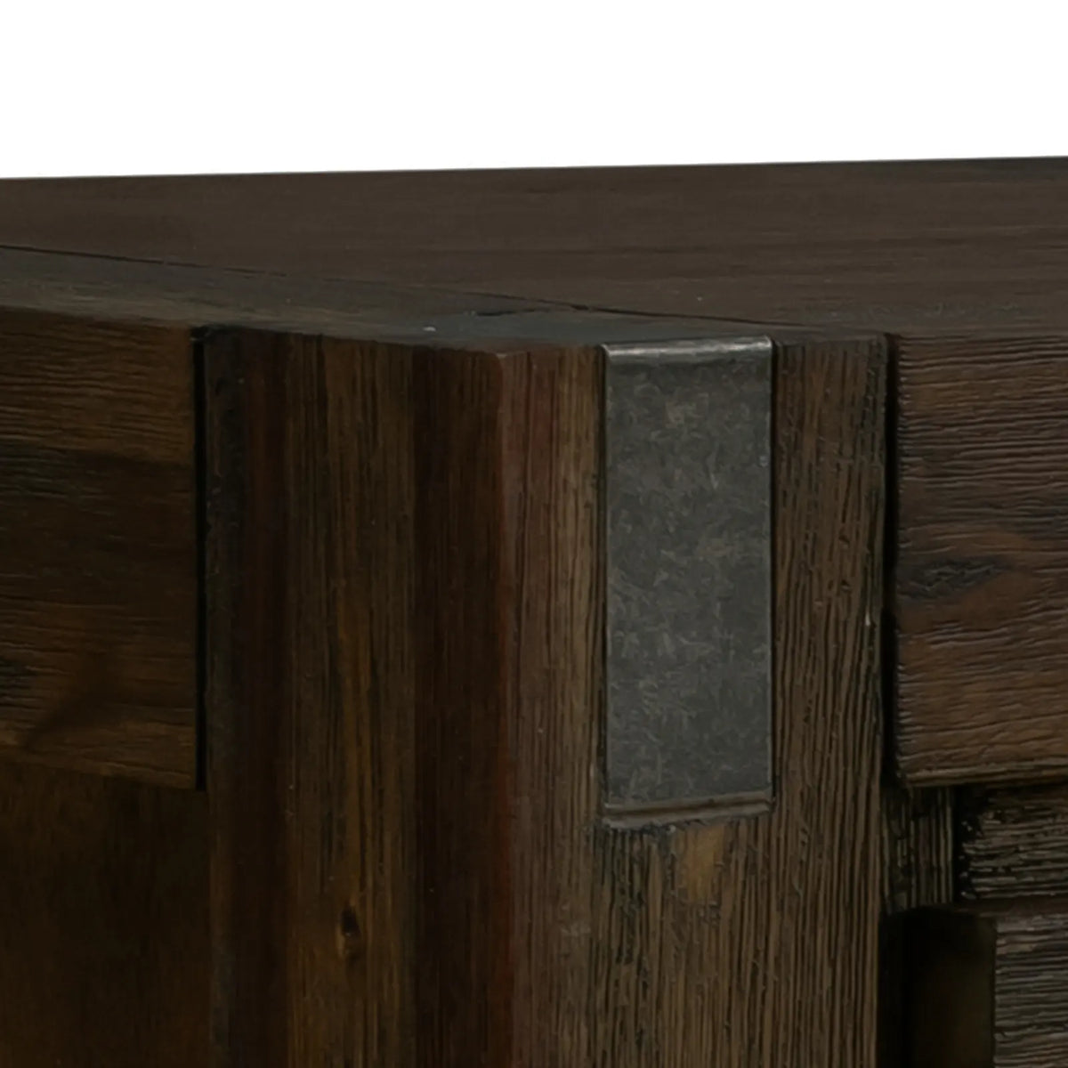 Coffee Table Solid Acacia Wood & Veneer 1 Drawers Storage Chocolate Colour - Image 4