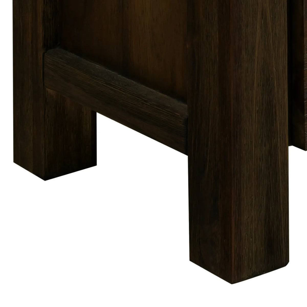 Coffee Table Solid Acacia Wood & Veneer 1 Drawers Storage Chocolate Colour - Image 6