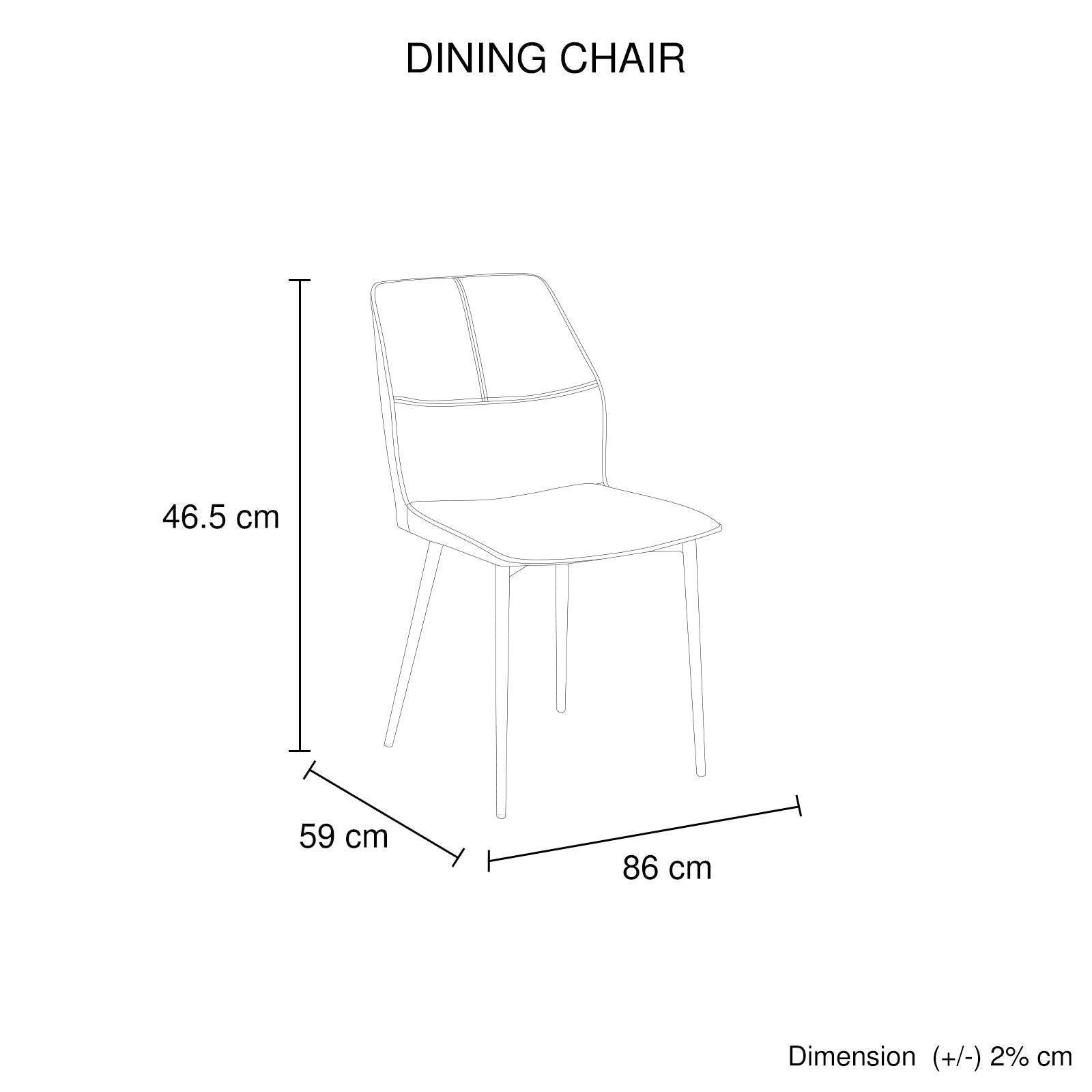 6x Dining Chair Brown Faux Leather Upholstered Seat Powder Coated Iron Legs - Image 7