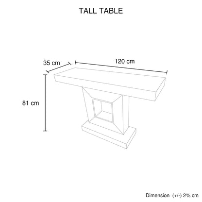 Hall Table Rectangular Shape MDF & Mirror Attractive Base - Image 6