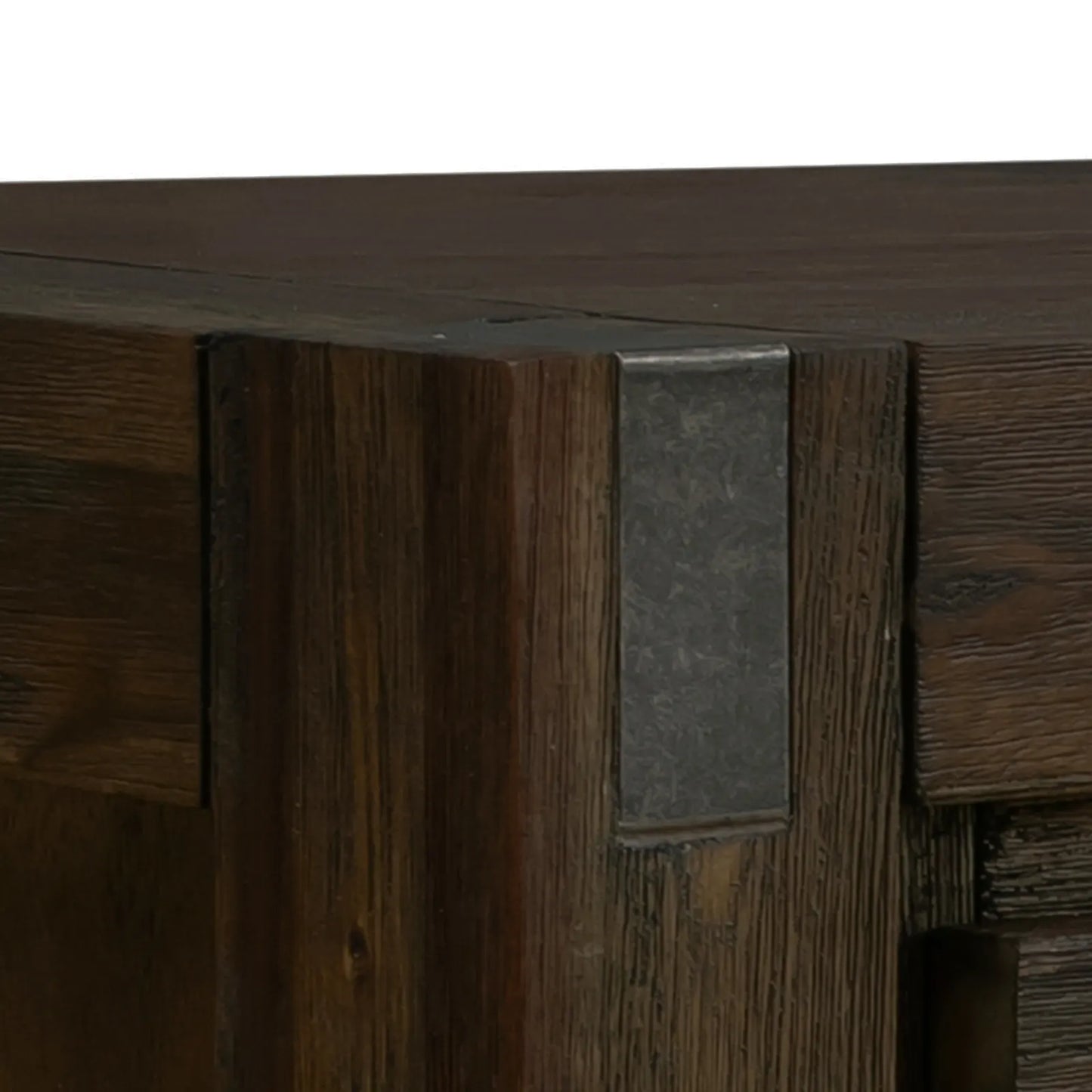 Hall Table 2 Storage Drawers Solid Acacia Wooden Frame Hallway in Chocolate Color - Image 4