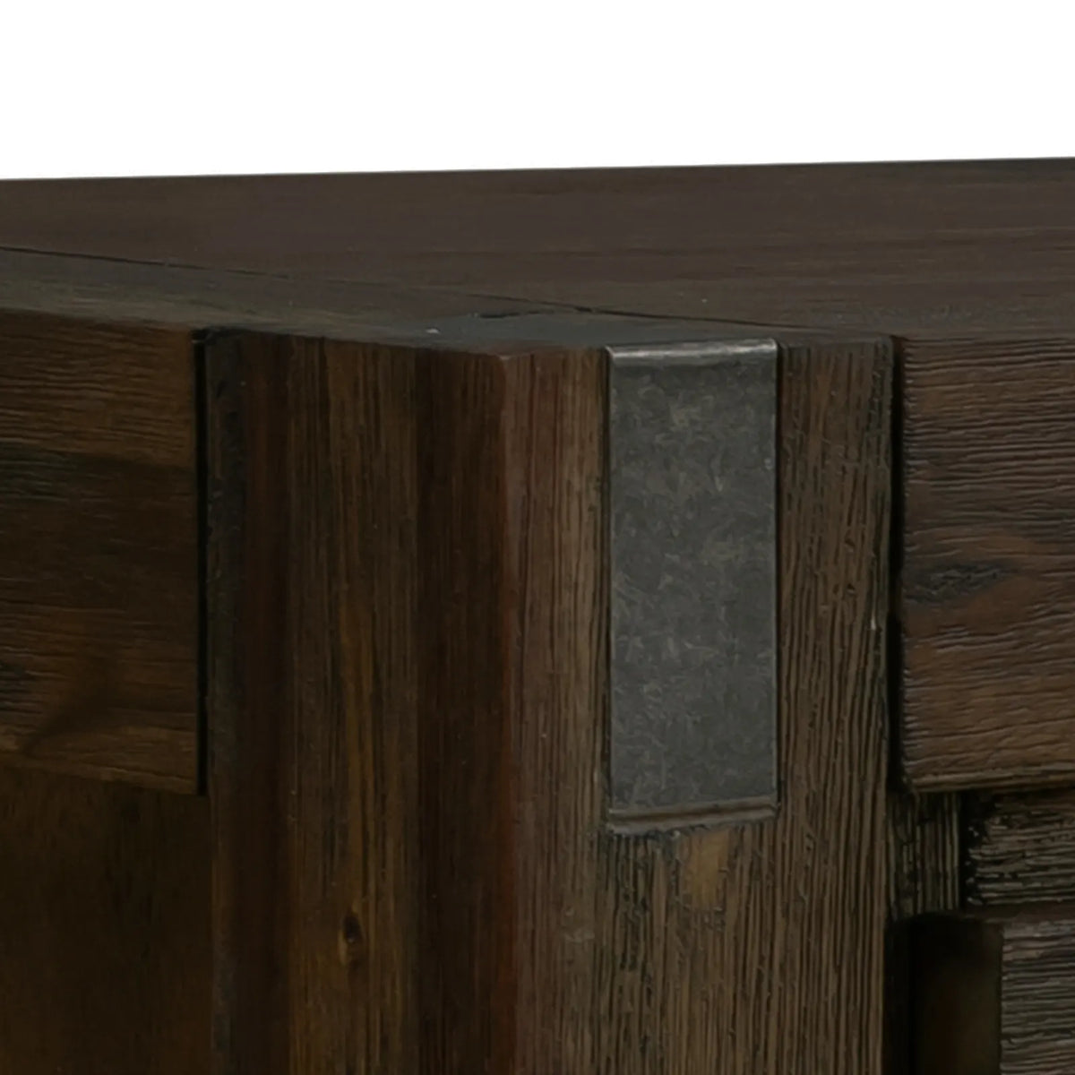 Hall Table 2 Storage Drawers Solid Acacia Wooden Frame Hallway in Chocolate Color - Image 4