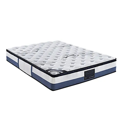 King Single Mattress Latex Pillow Top Pocket Spring Foam Medium Firm Bed - Image 3