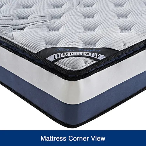 Single Mattress Latex Pillow Top Pocket Spring Foam Medium Firm Bed - Image 4