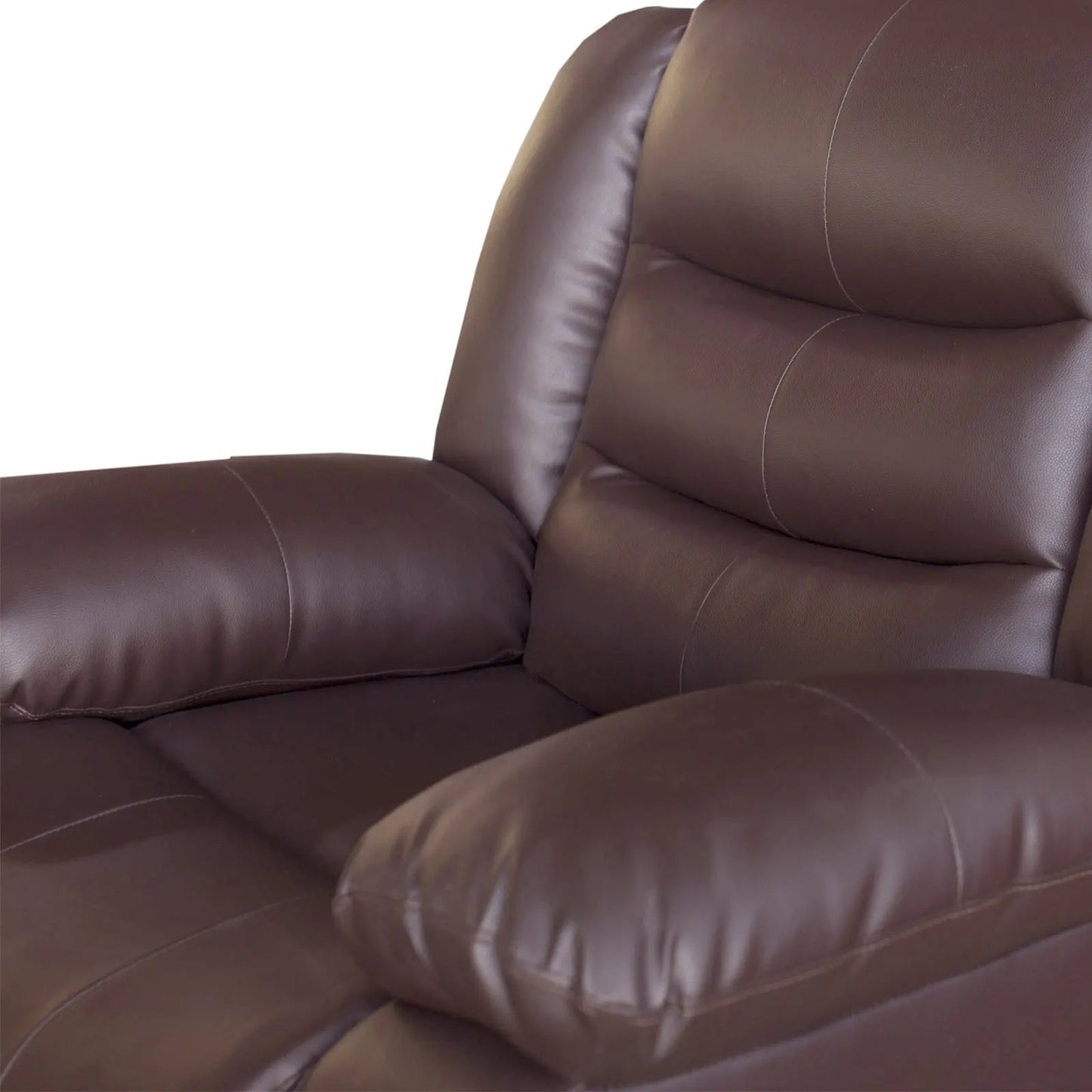 Single Seater Recliner Sofa Chair In Faux Leather Lounge Couch Armchair in Brown - Image 3