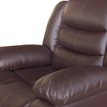 Single Seater Recliner Sofa Chair In Faux Leather Lounge Couch Armchair in Brown - Image 3
