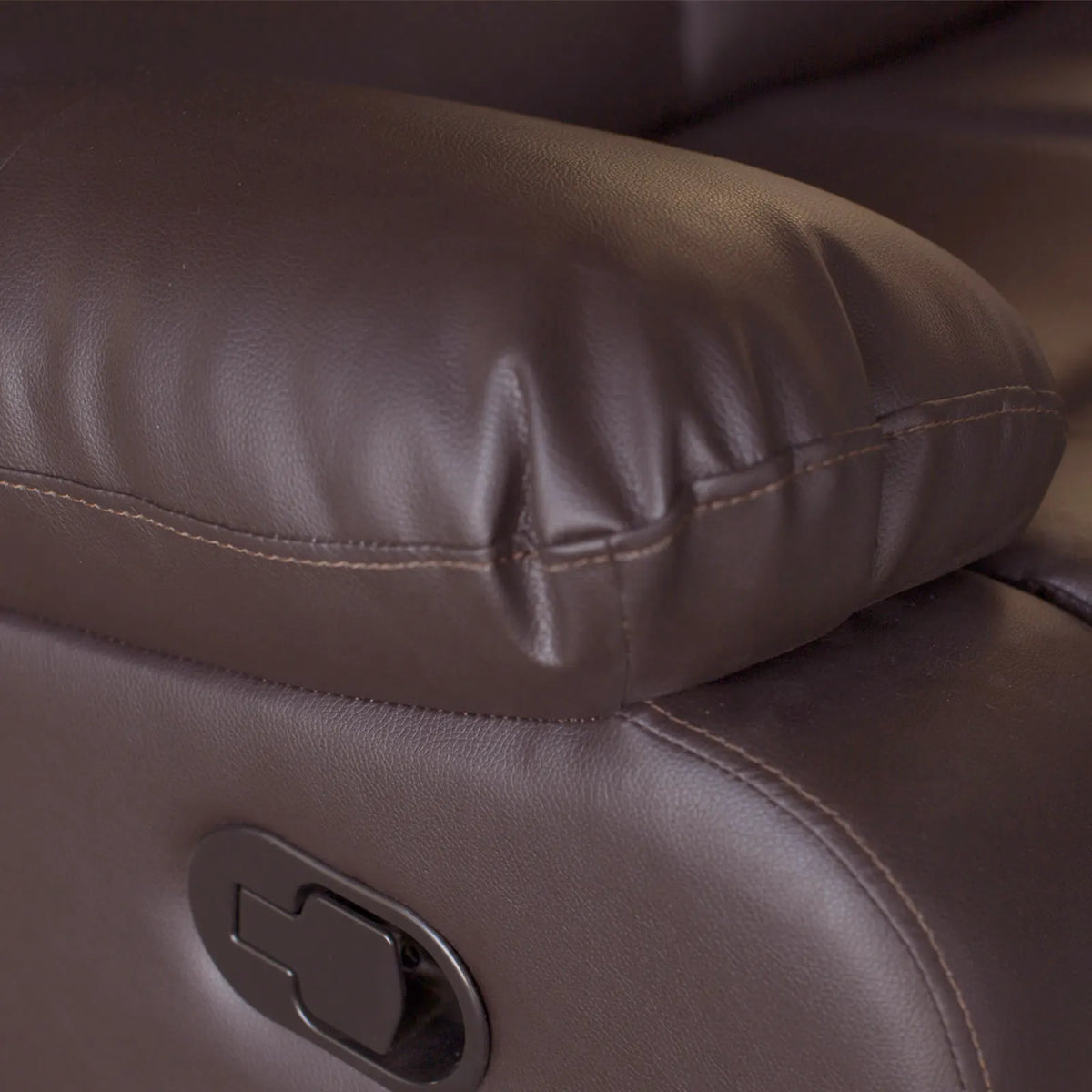 Single Seater Recliner Sofa Chair In Faux Leather Lounge Couch Armchair in Brown - Image 8