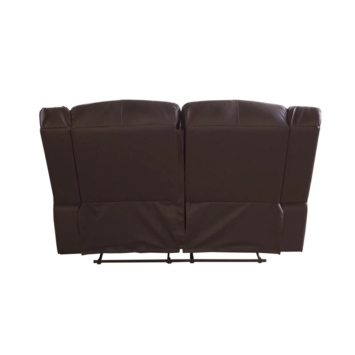 2 Seater Recliner Sofa In Faux Leather Lounge Couch in Brown - Image 4