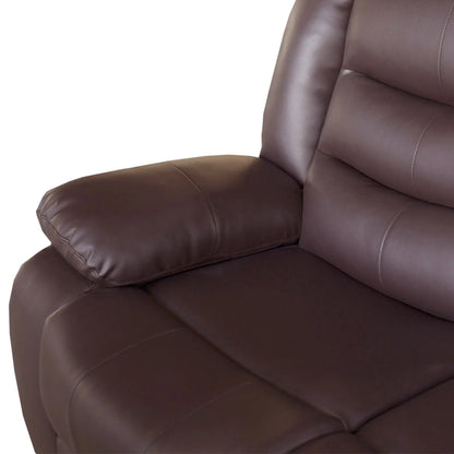 2 Seater Recliner Sofa In Faux Leather Lounge Couch in Brown - Image 5