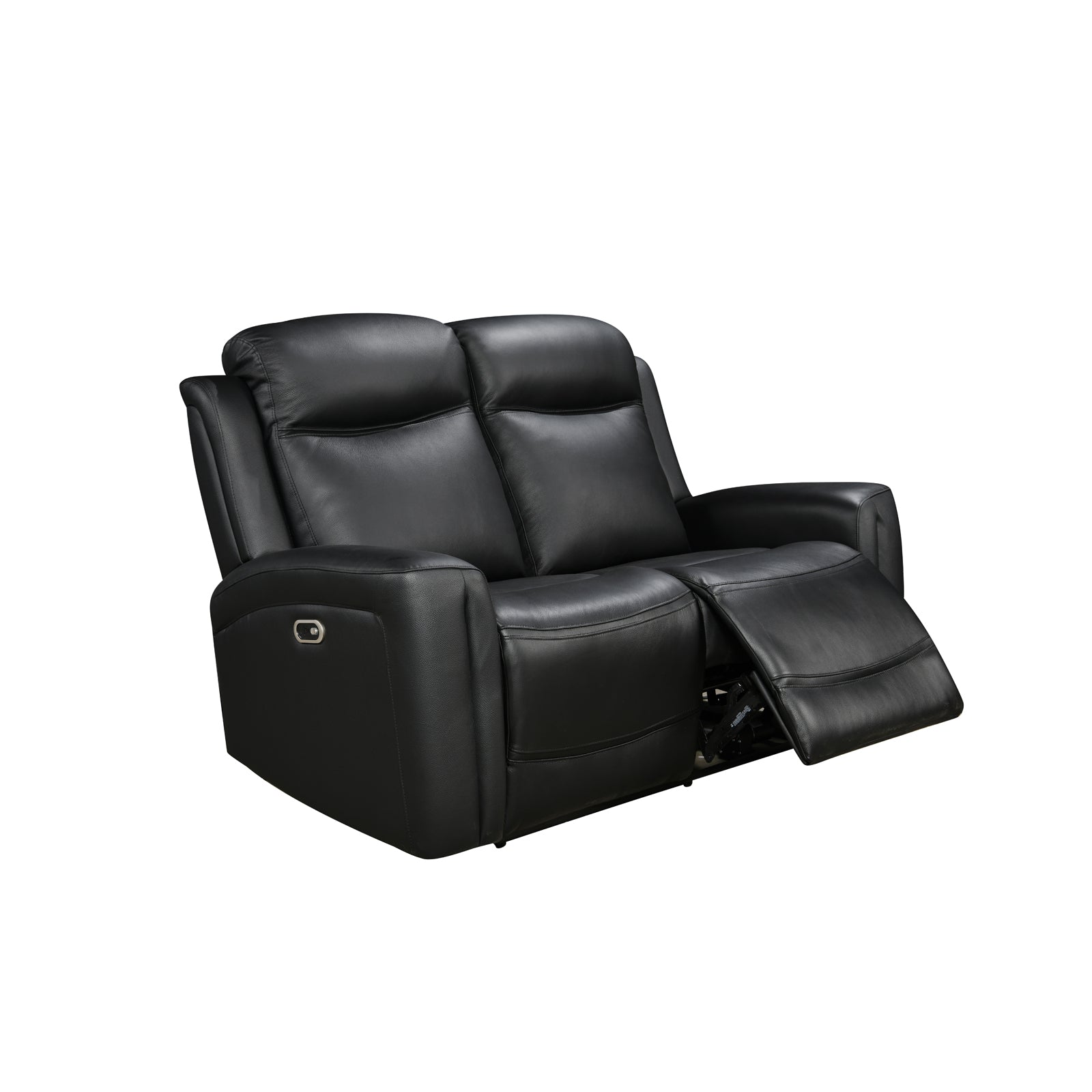 2 Seater Electric Leather/PVC Black Recliner - Image 2