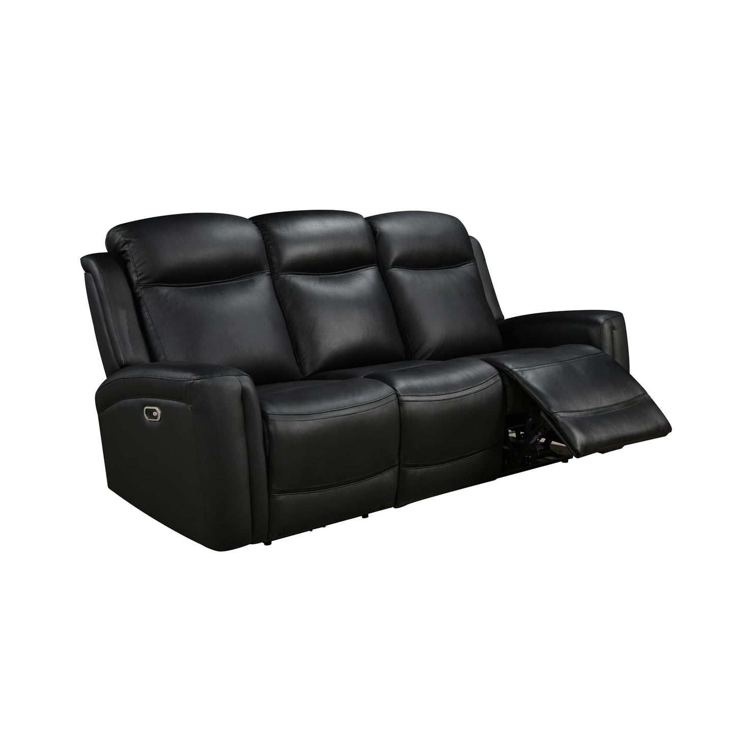 3 Seater Electric Leather/PVC Black Recliner - Image 2