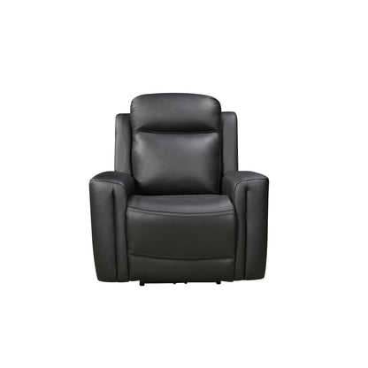 3-1-1 Seater Electric Leather/PVC Black Recliner Set - Image 5