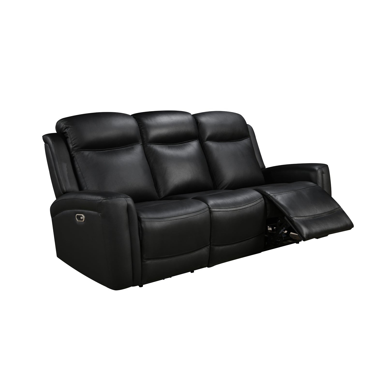 3-2-1 Seater Electric Leather/PVC Black Recliner Set - Image 3