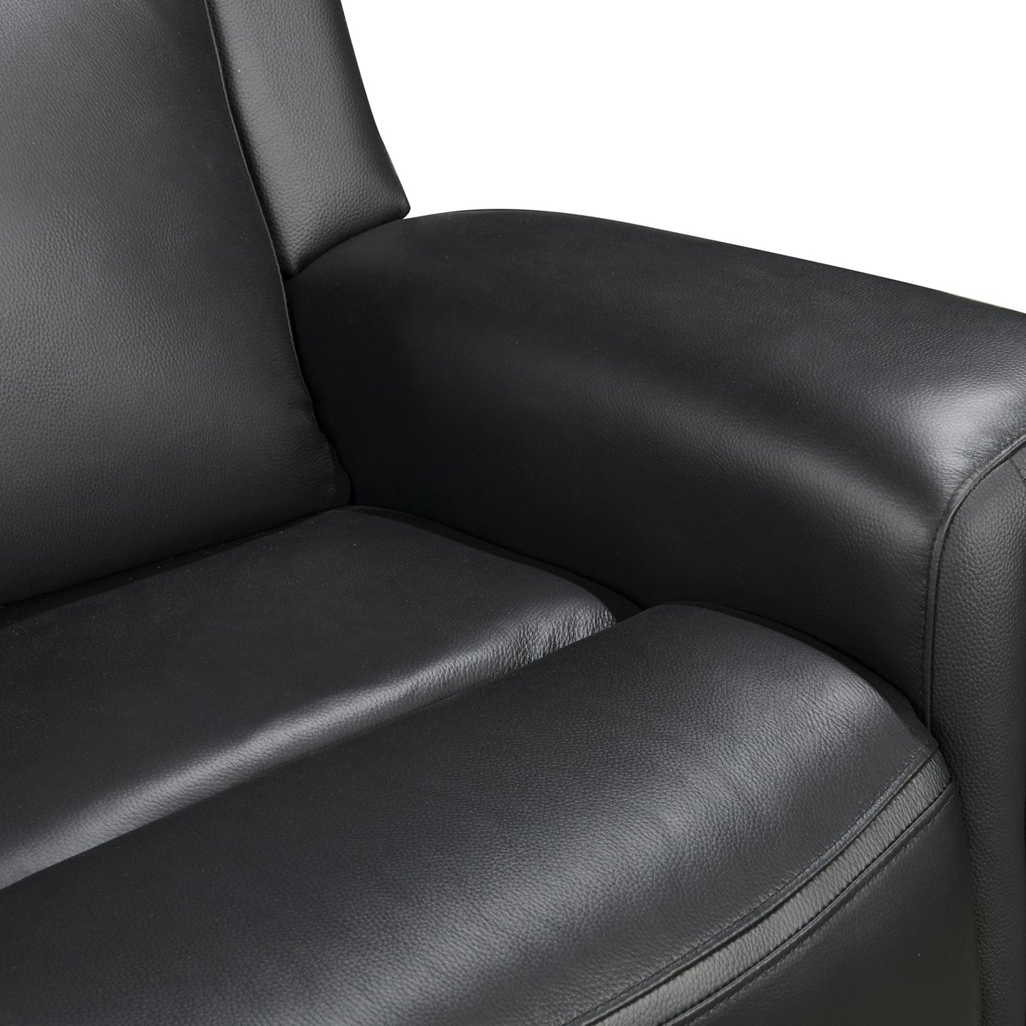 3-2-1 Seater Electric Leather/PVC Black Recliner Set - Image 6